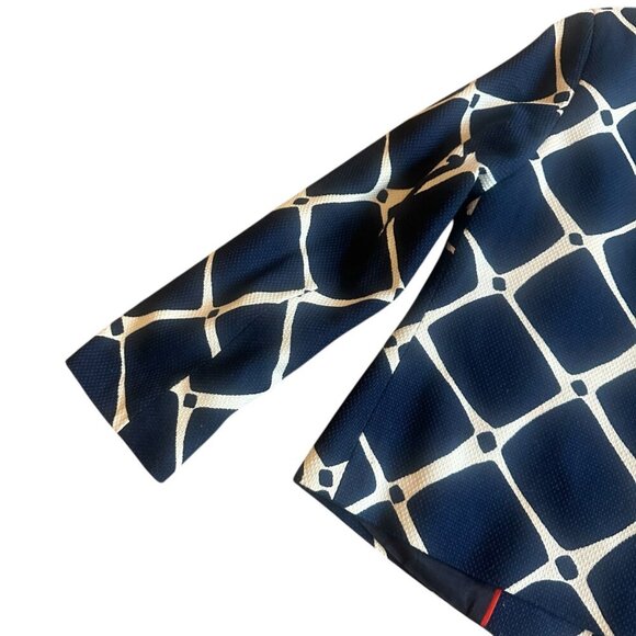 Boden Navy and White Geometric Blazer - Picture 7 of 11